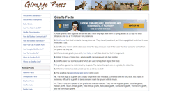 Desktop Screenshot of giraffefacts.org