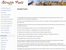 Tablet Screenshot of giraffefacts.org